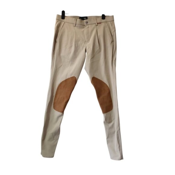 B//Vertigo Equestrian Genuine Leather Stretch Horse Riding Breech Pants 32 - Picture 2 of 8